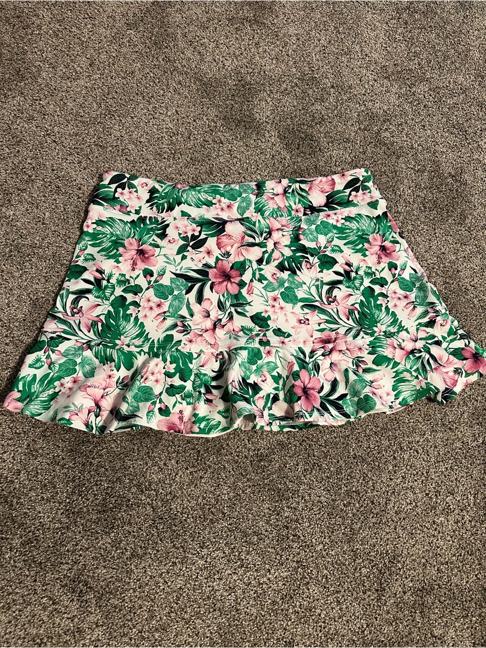 Tommy Bahama Golf Women’s XL Tropical Floral Skort Ruffle Hem Stretch Hawaiian